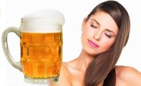 Maschera per capelli alla birra